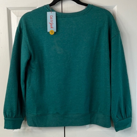 Cat & Jack Girls' Fleece Crew Pullover Sweatshirt Size XL (14) - Picture 5 of 8